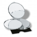 Specchio cromato con il tuo logo colore argento brillante