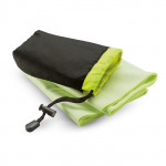 Asciugamani pubblicitari in borse di nylon colore verde
