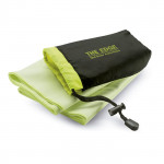 Asciugamani pubblicitari in borse di nylon colore verde originale
