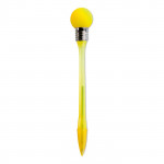 Penna pubblicitaria colorata con lampadina colore giallo