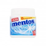 Pacchetto di gomme da masticare con logo color bianco