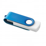 pen drive personalizzate bianche con clip a colori colore azzurro