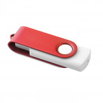 pen drive personalizzate bianche con clip a colori colore rosso