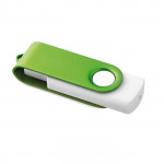pen drive personalizzate bianche con clip a colori colore verde
