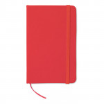 Taccuino tascabile con pagine a righe colore rosso