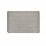 Coperta in cotone leggero da 300 gr/m² con trama a waffle color grigio seconda vista