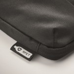 Borsa porta cellulare personalizzata con tracolla regolabile color nero quinta vista etichetta