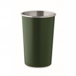 Bicchiere riutilizzabile in acciaio inossidabile riciclato da 300ml color verde scuro