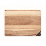Tagliere rettangolare in legno di acacia con affilalame su un angolo color legno sesta vista