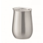 Bicchieri personalizzati in acciaio inox riciclato con tappo da 500 ml color argento seconda vista