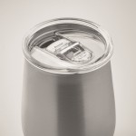 Bicchieri personalizzati 500 ml in acciaio inox riciclato con tappo  color argento vista fotografica