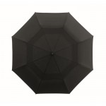 Ombrello pieghevole antivento da 21'' in poli cotone 190T Ø99cm color nero quinta vista