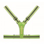 Cintura regolabile con luci a LED e strisce argentate color verde fluorescente quarta vista