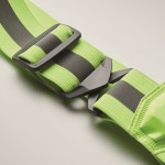 Cintura regolabile con luci LED e strisce argentate color verde fluorescente terza vista fotografica