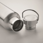 Bottiglia in acciaio riciclato coibentata sottovuoto 500ml color argento quarta vista fotografica