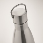 Bottiglia termica doppia parete in acciaio riciclato da 500ml color argento terza vista fotografica