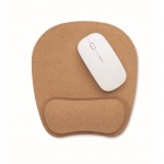 Tappetino per mouse ergonomico in sughero con base antiscivolo color beige quarta vista