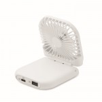 Ventilatore pieghevole portatile con 4 velocità in ABS color bianco seconda vista