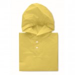 Impermeabile per bambini in PEVA con cappuccio e 2 bottoni di chiusura color giallo