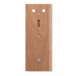 Apribottiglie da parete in legno di acacia con magnete per fissaggio color legno quarta vista