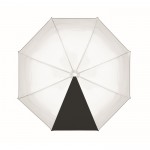 Ombrello trasparente 23''con 1 pannello in poliestere personalizzabile color nero terza vista