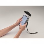 Custodia impermeabile per telefono con cordino regolabile e rimovibile color nero sesta vista fotografica