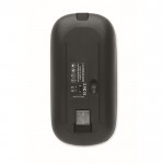 Mouse ottico senza fili in ABS con batteria ricaricabile da 500 mAh color nero terza vista