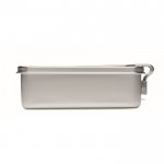Lunch box in acciaio inox con manico estraibile da 750ml color argento ottava vista