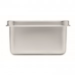 Lunch box in acciaio inox con manico estraibile da 750ml color argento nona vista