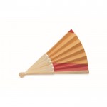 Ventaglio in bambù con bandiere europee color rosso terza vista