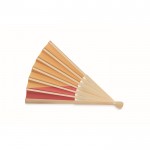 Ventaglio in bambù con bandiere europee color rosso quarta vista
