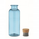 Bottiglietta Tritan Renew™ con tappo rotondo in sughero da 500 ml color blu trasparente terza vista
