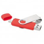 chiavette usb personalizzate con collegamento cellulare colore rosso per pubblicità