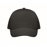 Cappelli baseball personalizzati in canapa color nero seconda vista