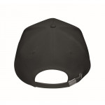 Cappelli baseball personalizzati in canapa color nero quinta vista