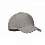 Cappelli baseball personalizzati in canapa color grigio