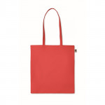 Colorate borse in cotone organico color rosso seconda vista