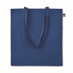 Colorate borse in cotone organico con logo color blu reale