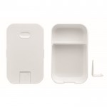 Lunch box personalizzati con supporto per telefono colore bianco prima vista