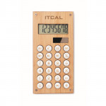 Calcolatrici personalizzate in legno color legno seconda vista con logo