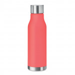 Bottiglia promozionale con finitura in gomma color rosso
