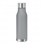 Bottiglia promozionale con finitura in gomma color grigio