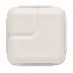 lunch box con logo a 2 scomparti colore bianco settima vista