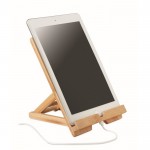 Porta tablet da scrivania con logp colore legno prima vista