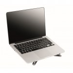 Supporto per computer portatile personalizzabile colore argento opaco seconda vista