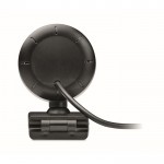Webcam con microfono e luce color nero sesta vista