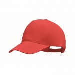 Cappelli baseball personalizzati a 5 pannelli color rosso