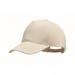 Cappelli baseball personalizzati a 5 pannelli color beige