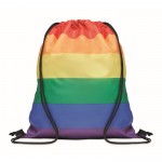 Zainetto a sacca con trama arcobaleno color multicolore