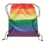 Zainetto a sacca con trama arcobaleno color multicolore seconda vista